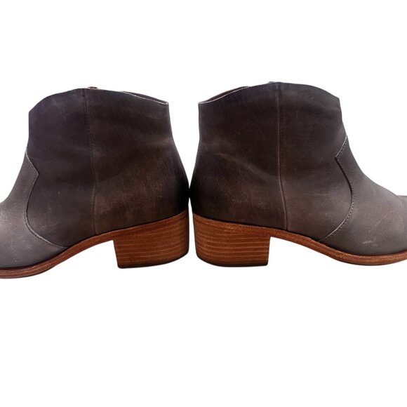 Kork Ease Casper Western Ankle Boots Womens 9 Brown Leather Bohemian Cowgirl Zip - Picture 14 of 14